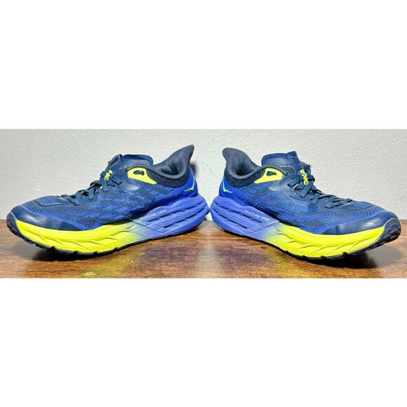 Hoka Speedgoat 5 Shoes Mens 8.5D Outer Space Bluing Trail Hiking Vibram Terrain - Picture 7 of 12